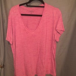 Pink v neck top